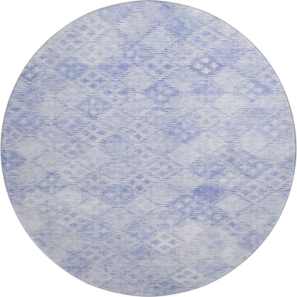 Premium Machine Washable Mayfield AMF1081 Sky 8' x 8' Round Rug. Picture 1