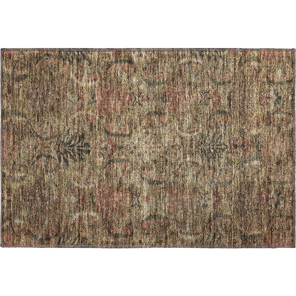 Premium Machine Washable Mayfield AMF1082 Brown 1'8" x 2'6" Rug. Picture 1