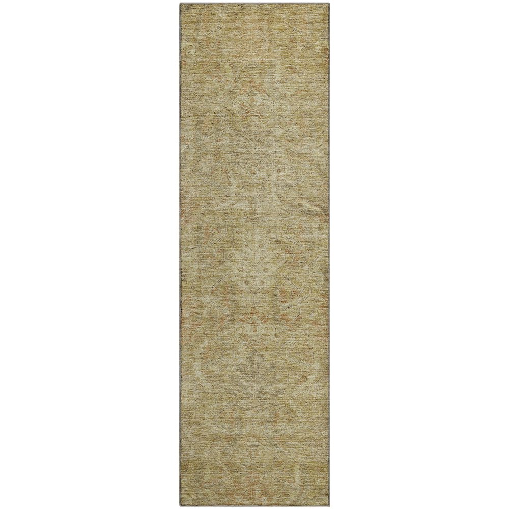 Premium Machine Washable Mayfield AMF1082 Wheat 2'3" x 7'6" Runner Rug. Picture 1