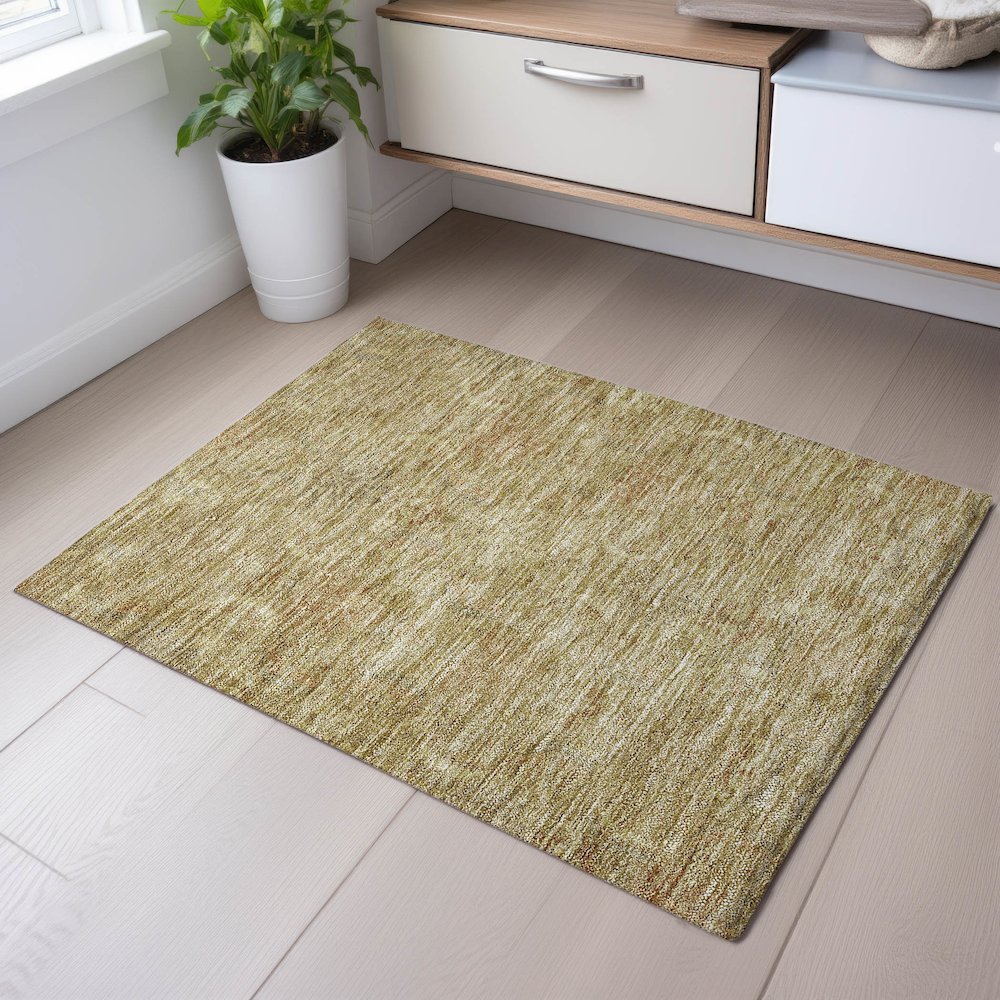 Premium Machine Washable Mayfield AMF1082 Wheat 1'8" x 2'6" Rug. Picture 5