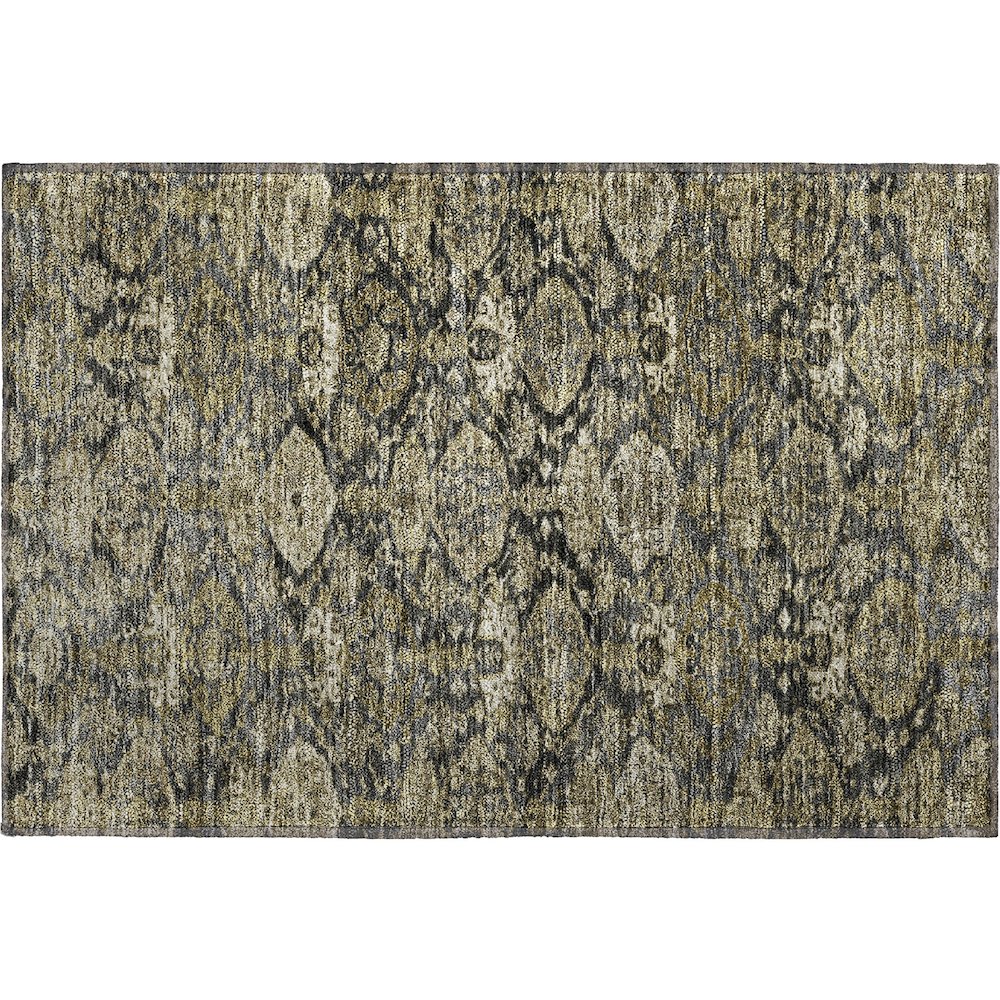 Premium Machine Washable Mayfield AMF1084 Charcoal 1'8" x 2'6" Rug. Picture 1