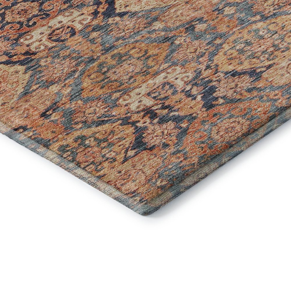 Premium Machine Washable Mayfield AMF1084 Terracotta 1'8" x 2'6" Rug. Picture 3