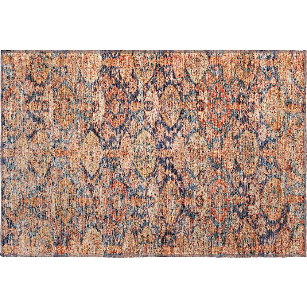 Premium Machine Washable Mayfield AMF1084 Terracotta 1'8" x 2'6" Rug. Picture 1