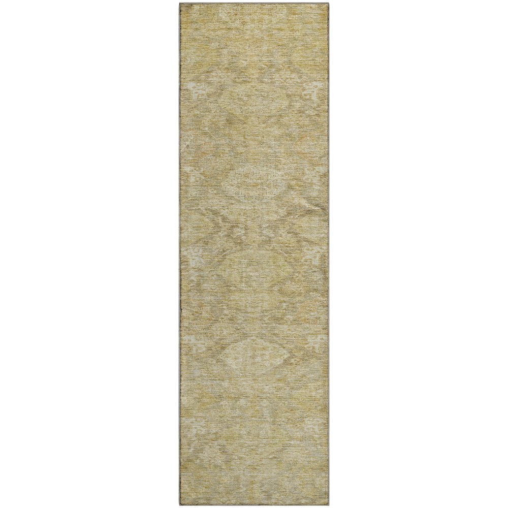 Premium Machine Washable Mayfield AMF1084 Wheat 2'3" x 7'6" Runner Rug. Picture 1