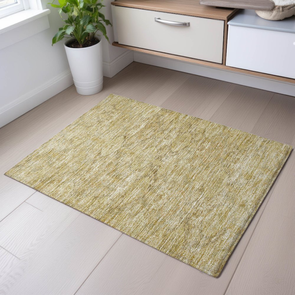 Premium Machine Washable Mayfield AMF1084 Wheat 1'8" x 2'6" Rug. Picture 5