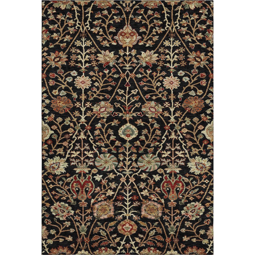 Premium Machine Washable Mayfield AMF1085 Black 2'6" x 3'10" Rug. Picture 1