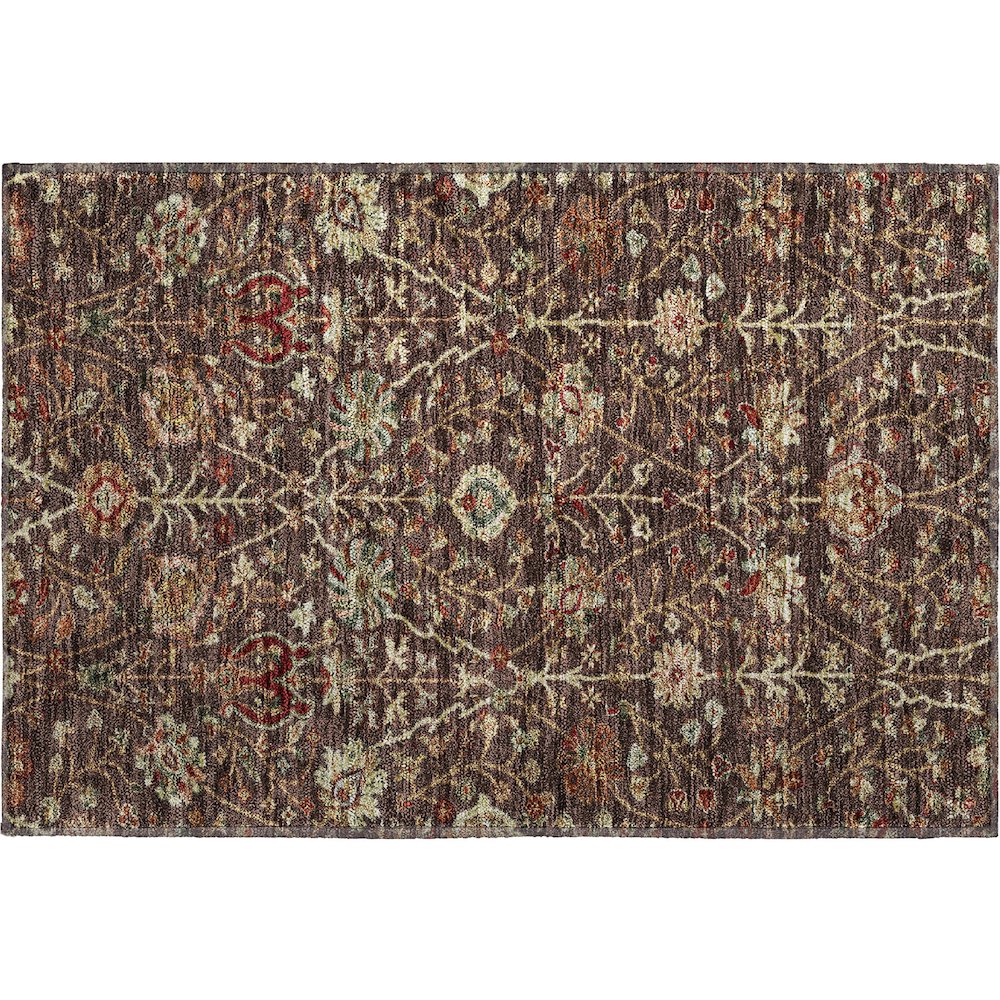 Premium Machine Washable Mayfield AMF1085 Chocolate 1'8" x 2'6" Rug. Picture 1