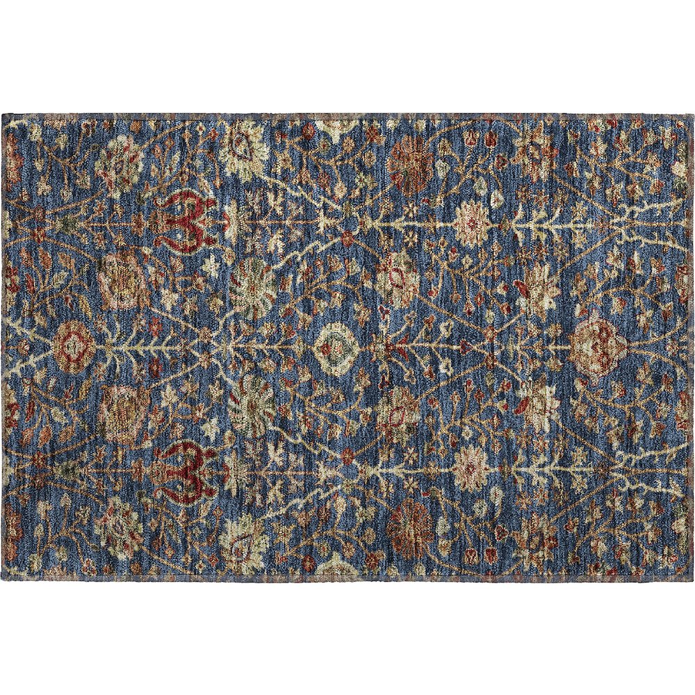 Premium Machine Washable Mayfield AMF1085 Navy 1'8" x 2'6" Rug. Picture 1