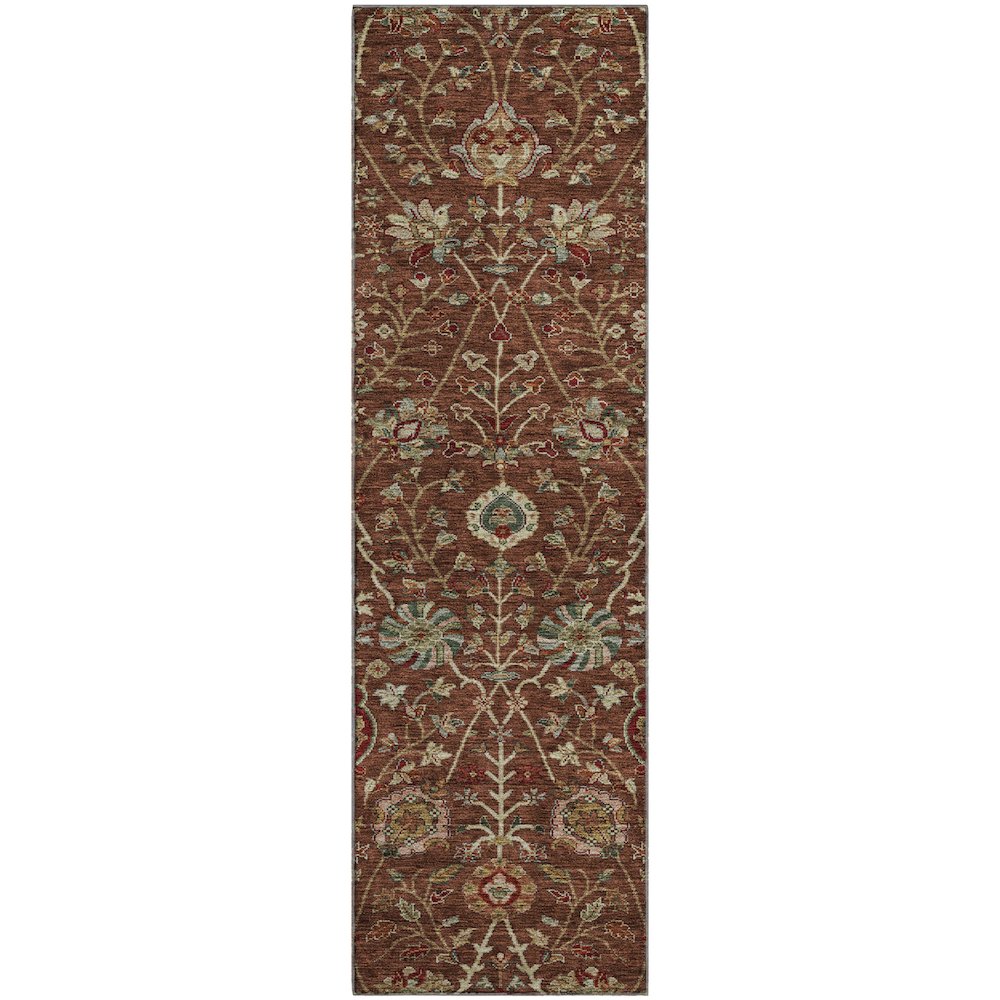 Premium Machine Washable Mayfield AMF1085 Paprika 2'3" x 7'6" Runner Rug. Picture 1