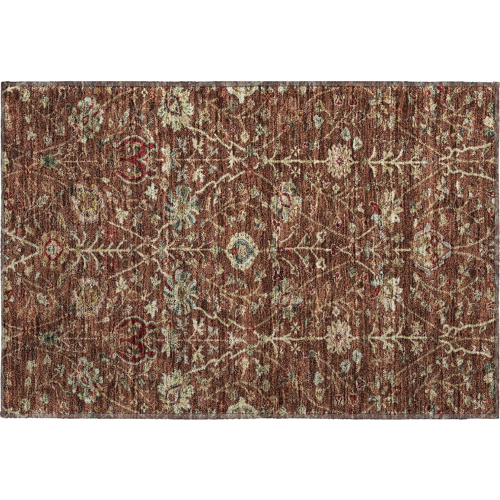 Premium Machine Washable Mayfield AMF1085 Paprika 1'8" x 2'6" Rug. Picture 1