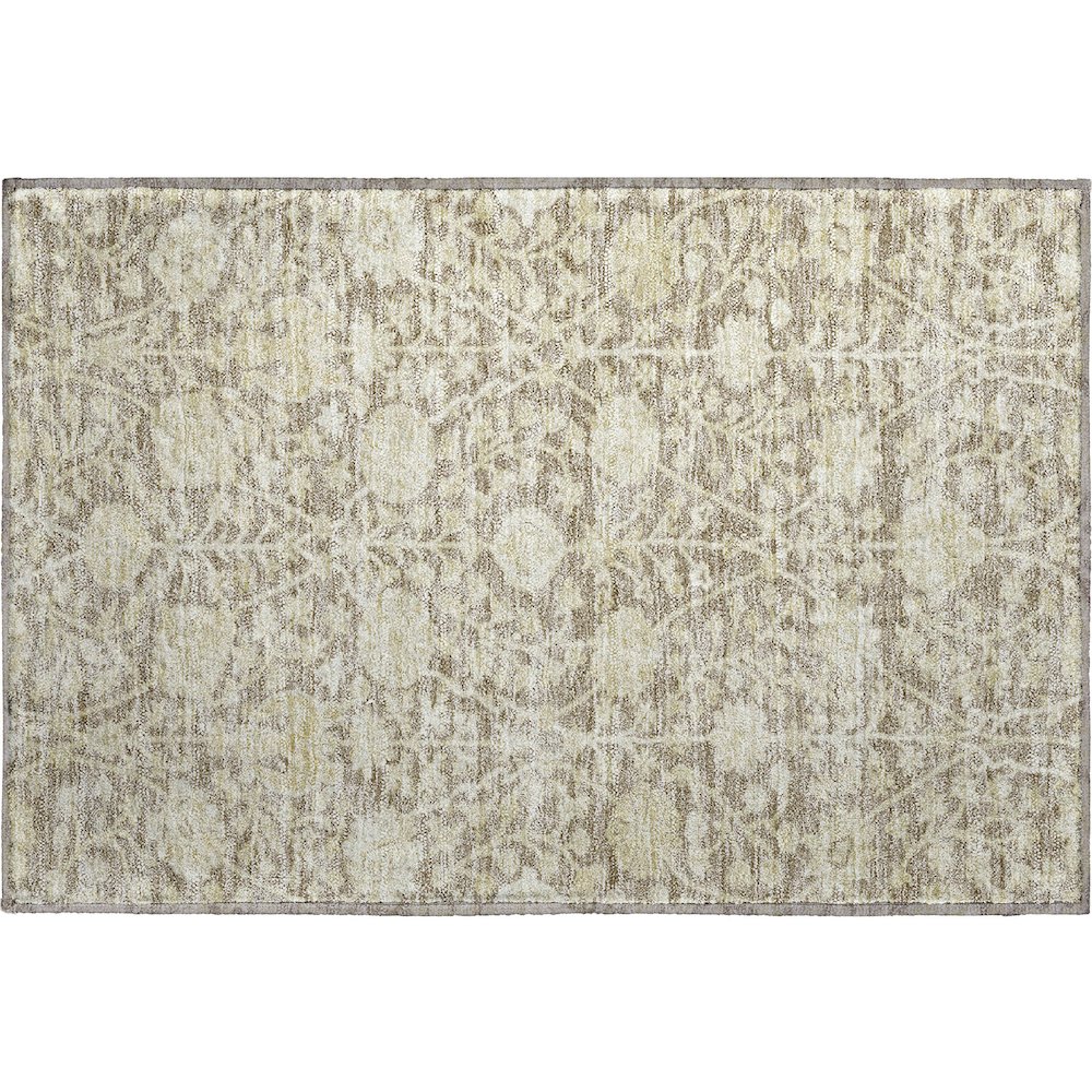 Premium Machine Washable Mayfield AMF1086 Mocha 1'8" x 2'6" Rug. Picture 1