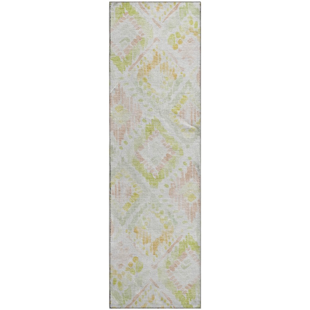 Premium Machine Washable Mayfield AMF1088 Pink 2'3" x 7'6" Runner Rug. Picture 1