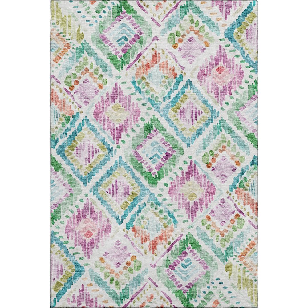 Premium Machine Washable Mayfield AMF1088 Teal 2'6" x 3'10" Rug. Picture 1