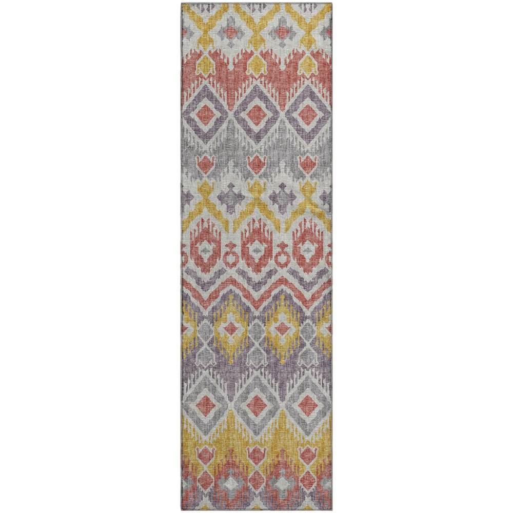 Premium Machine Washable Mayfield  Purple 2'3" x 7'6" Runner Rug. Picture 1