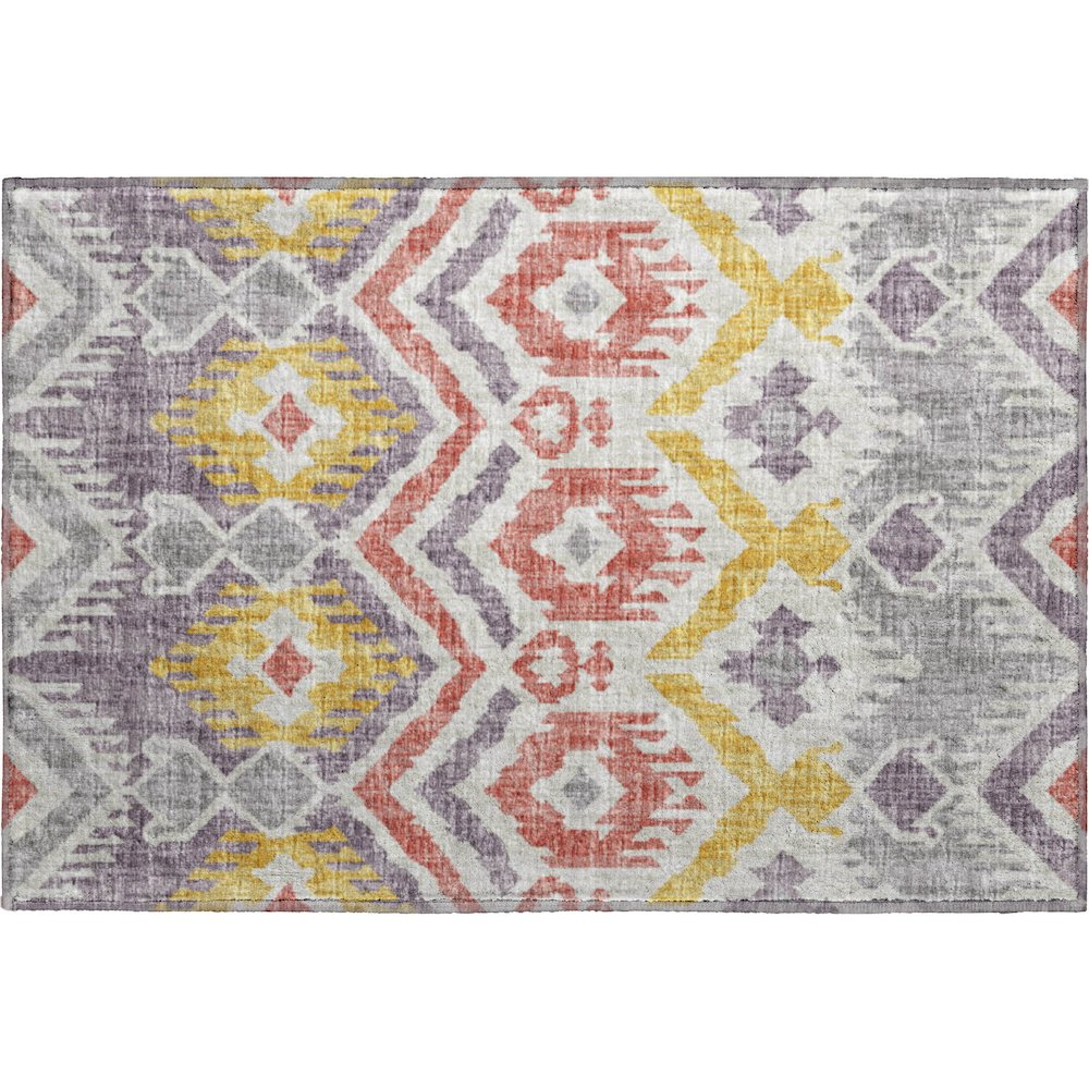 Premium Machine Washable Mayfield  Purple 1'8" x 2'6" Rug. Picture 1