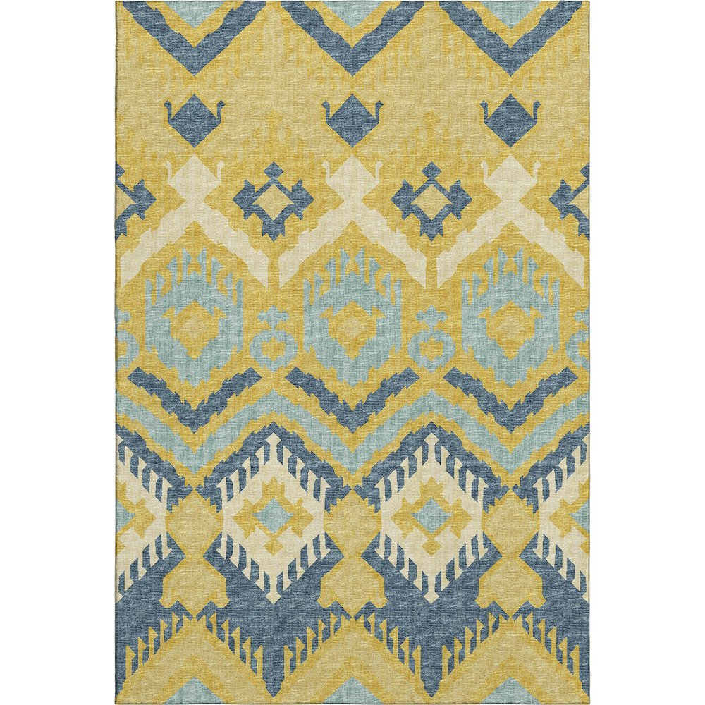 Premium Machine Washable Mayfield  Yellow 2'6" x 3'10" Rug. Picture 1