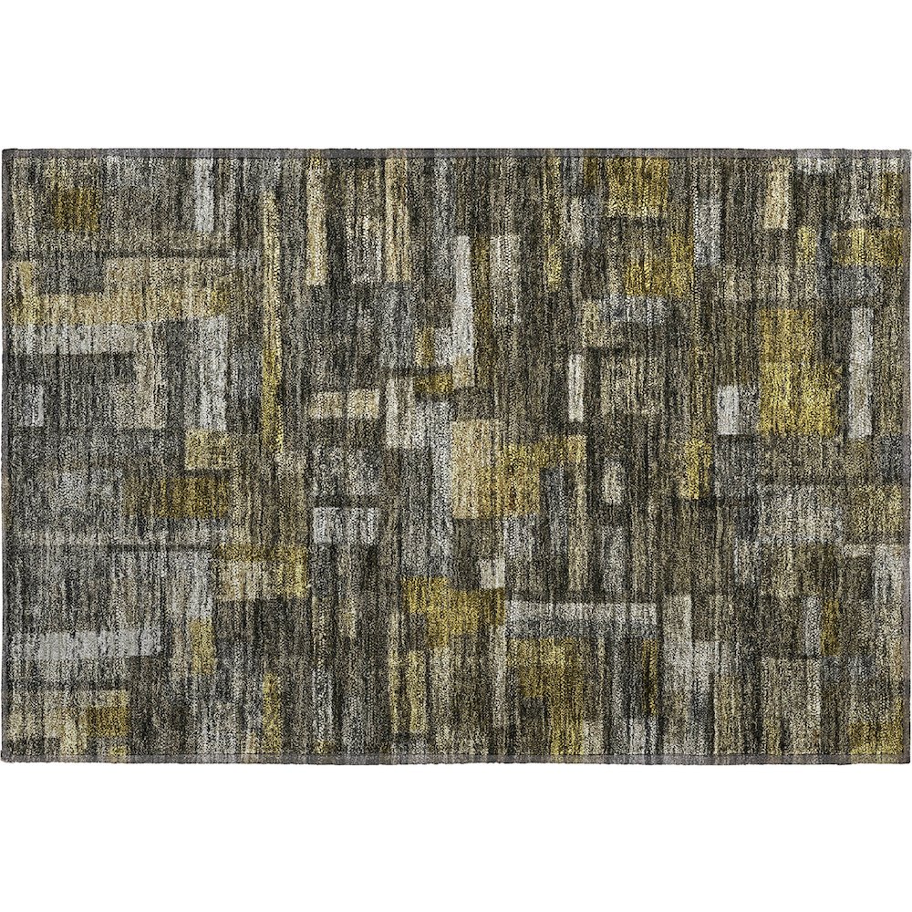 Premium Machine Washable Mayfield AMF1090 Charcoal 1'8" x 2'6" Rug. Picture 1