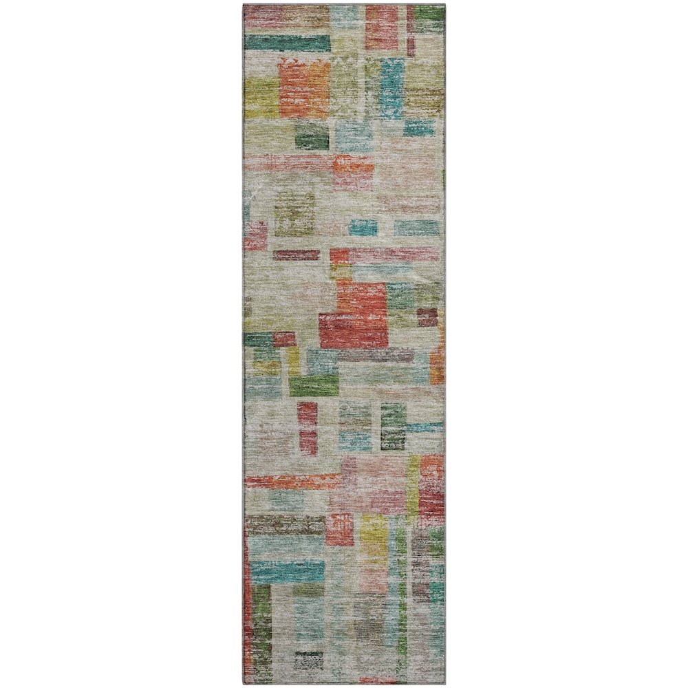 Premium Machine Washable Mayfield AMF1090 Paprika 2'3" x 7'6" Runner Rug. Picture 1