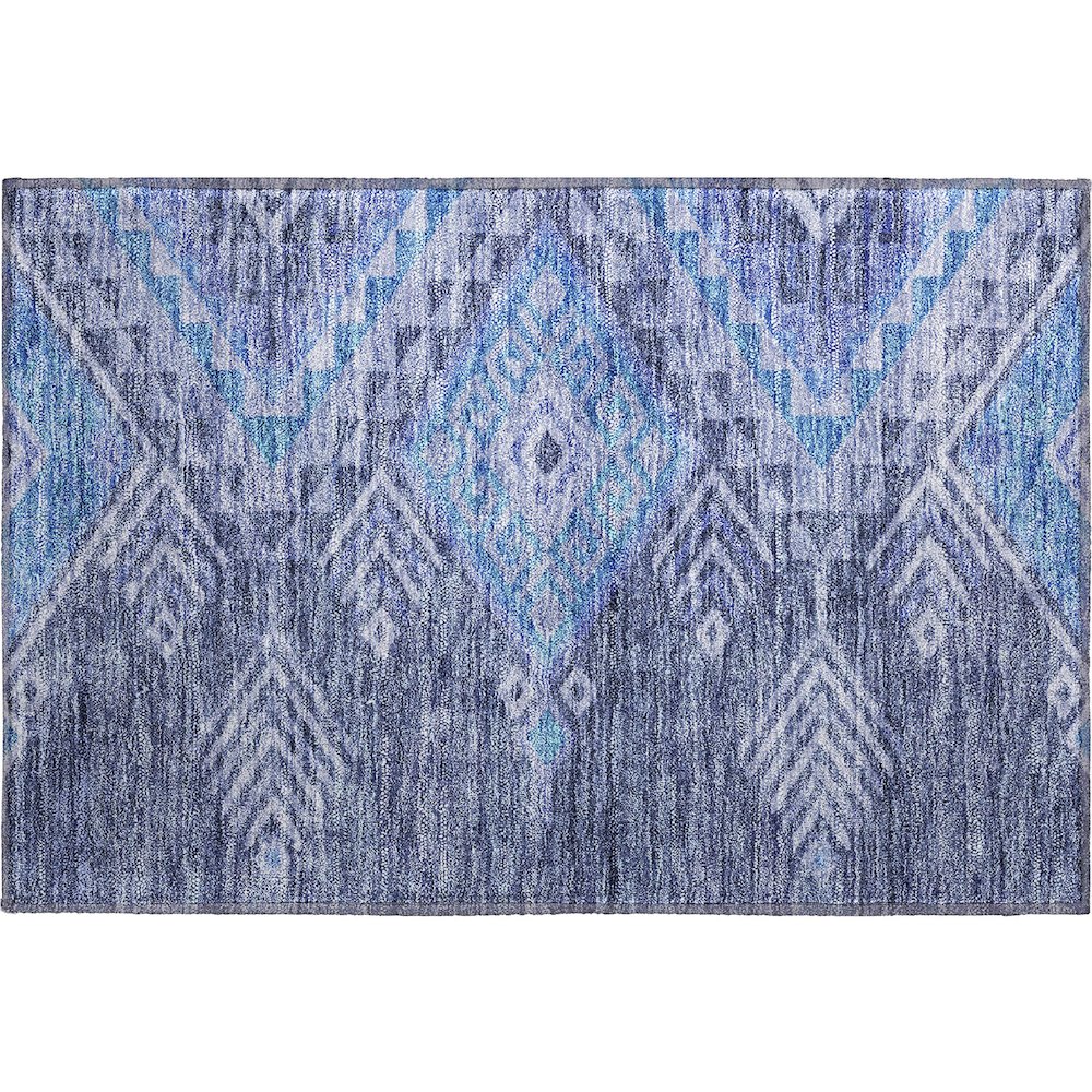 Premium Machine Washable Mayfield AMF1091 Navy 1'8" x 2'6" Rug. Picture 1