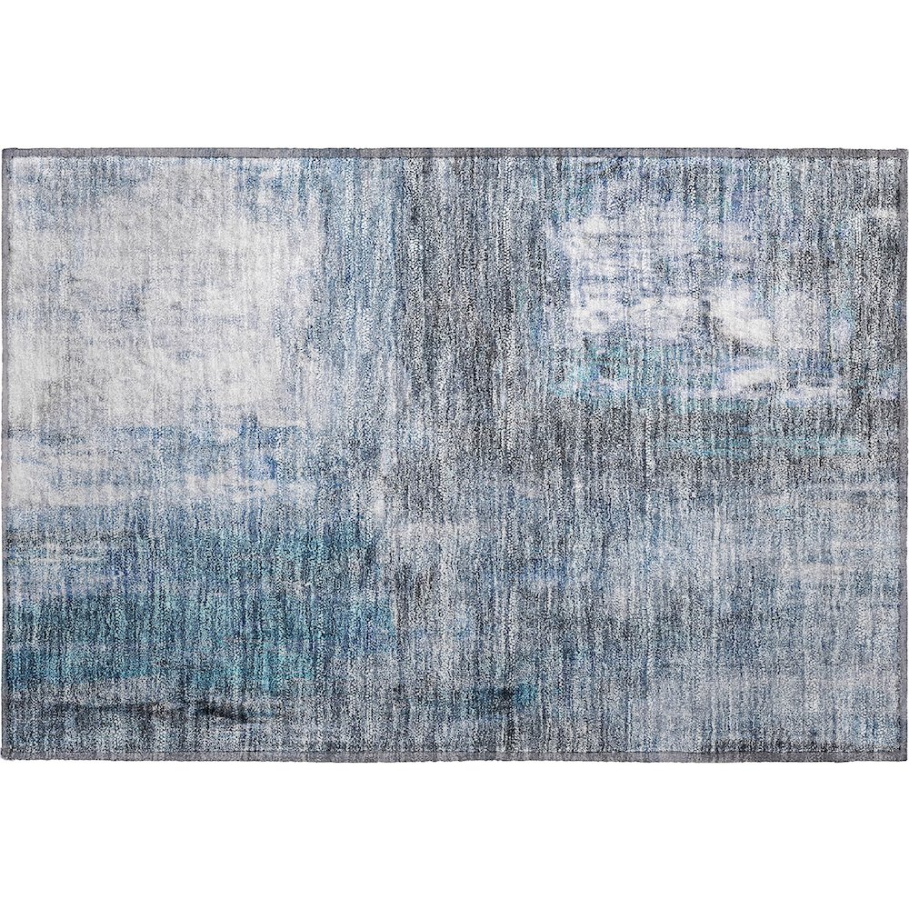 Premium Machine Washable Mayfield AMF1095 Blue 1'8" x 2'6" Rug. Picture 1