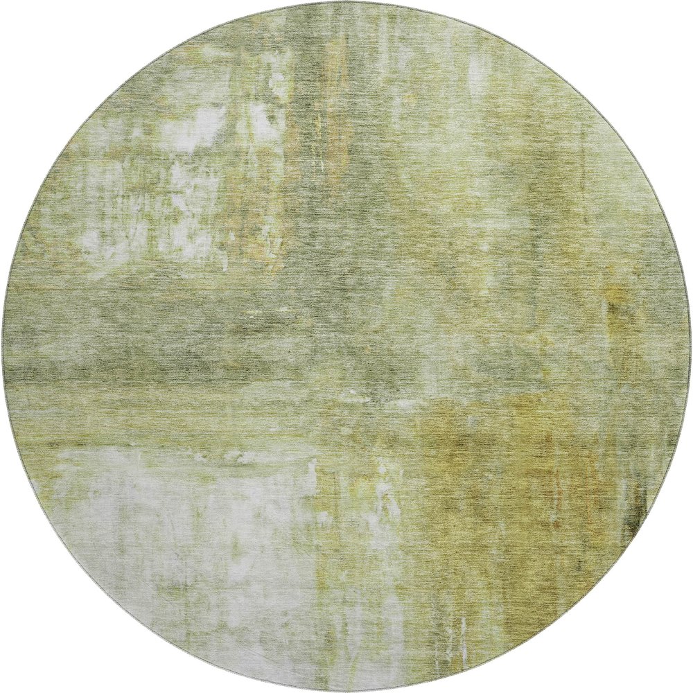 Premium Machine Washable Mayfield AMF1095 Sage 8' x 8' Round Rug. Picture 1