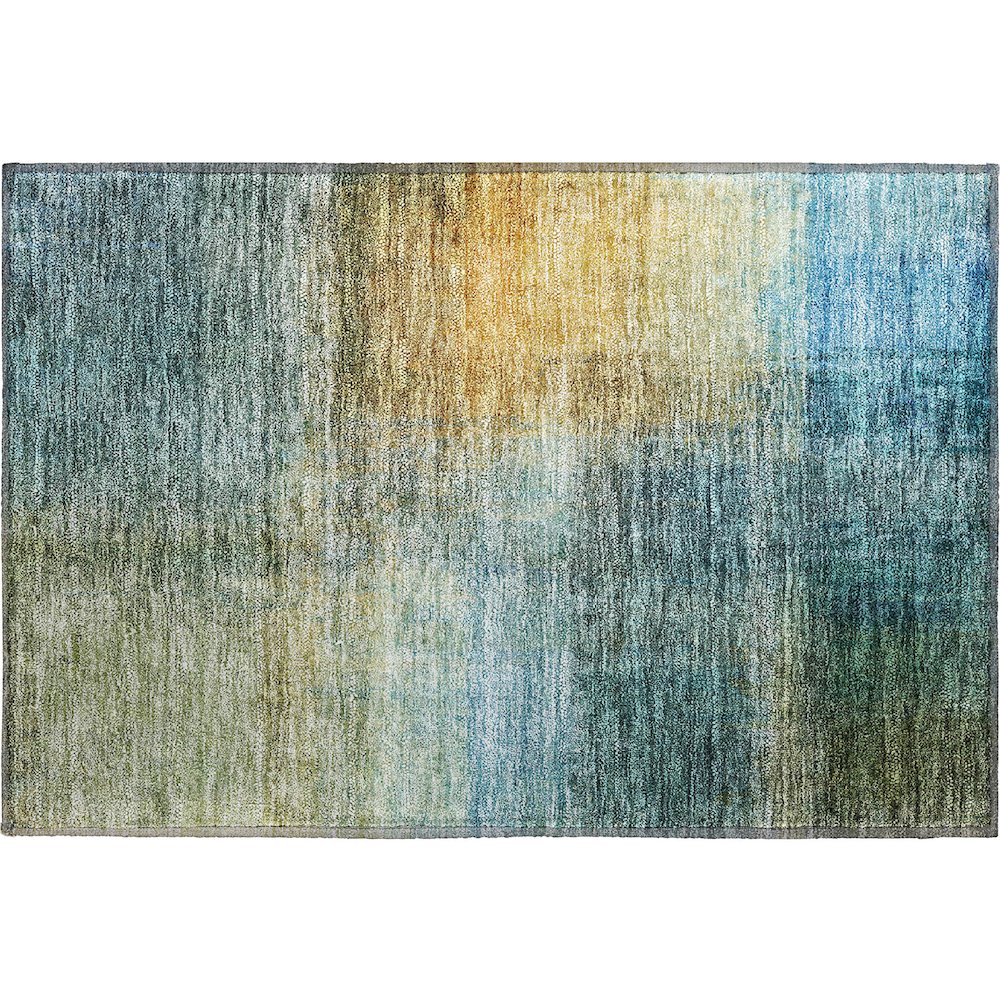 Premium Machine Washable Mayfield AMF1096 Blue 1'8" x 2'6" Rug. Picture 1