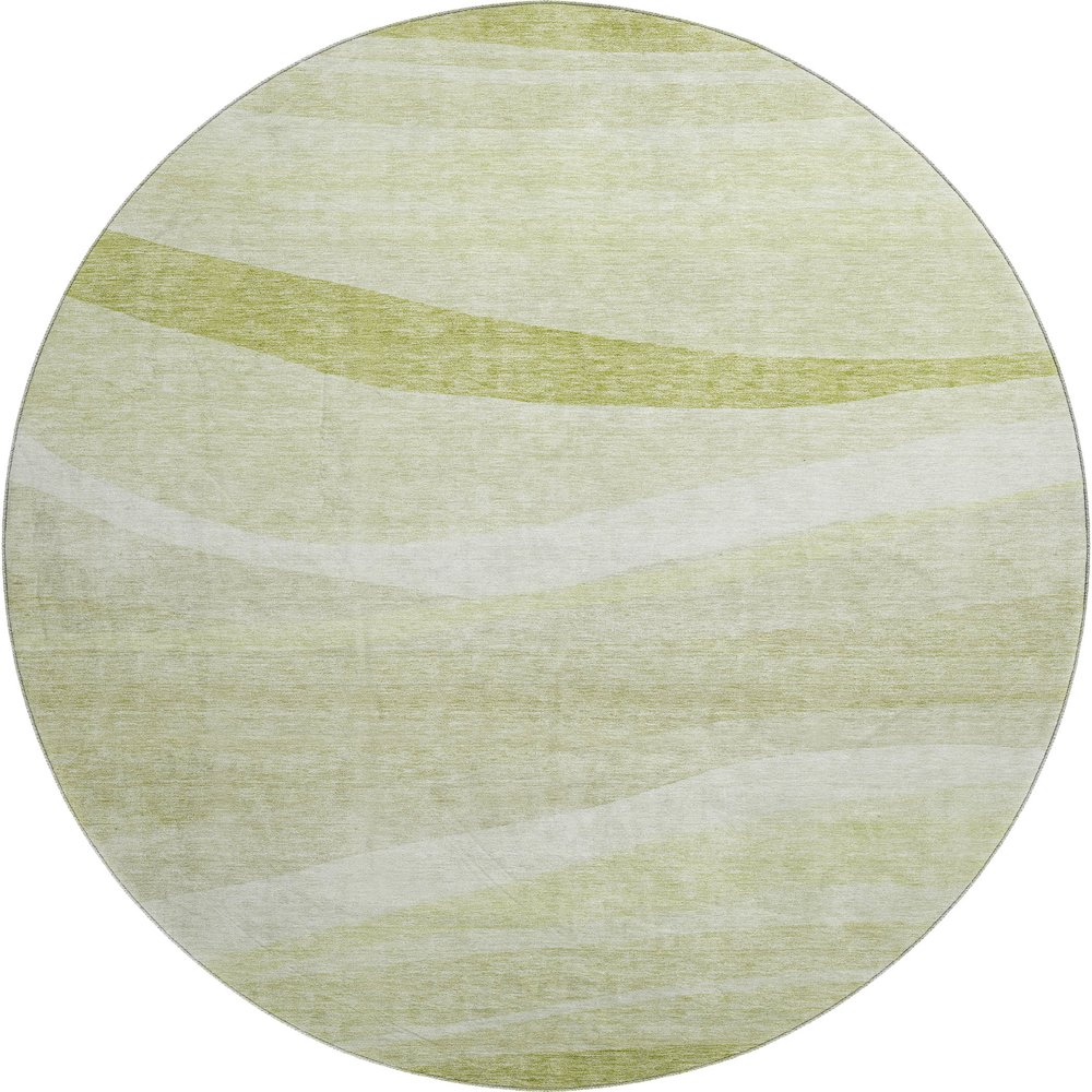 Premium Machine Washable Mayfield AMF1099 Aloe 8' x 8' Round Rug. Picture 1