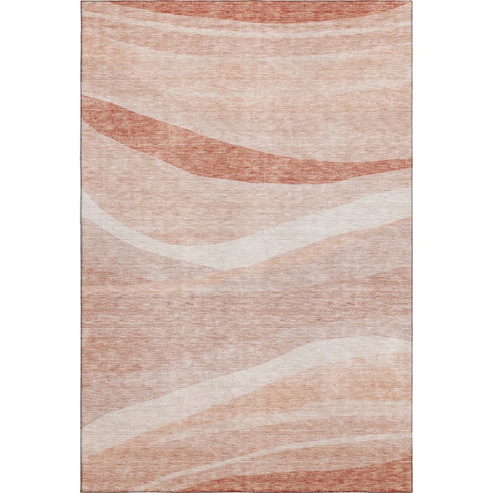 Premium Machine Washable Mayfield AMF1099 Salmon 2'6" x 3'10" Rug. Picture 1