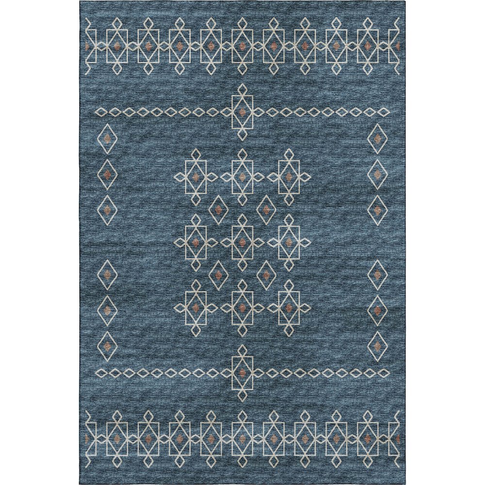 Premium Machine Washable Mayfield  Blue 2'6" x 3'10" Rug. Picture 1