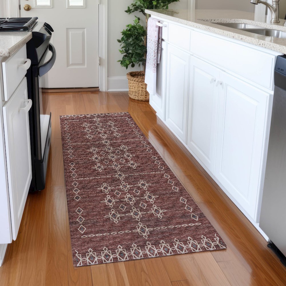 Premium Machine Washable Mayfield  Canyon 2'3" x 7'6" Runner Rug. Picture 5