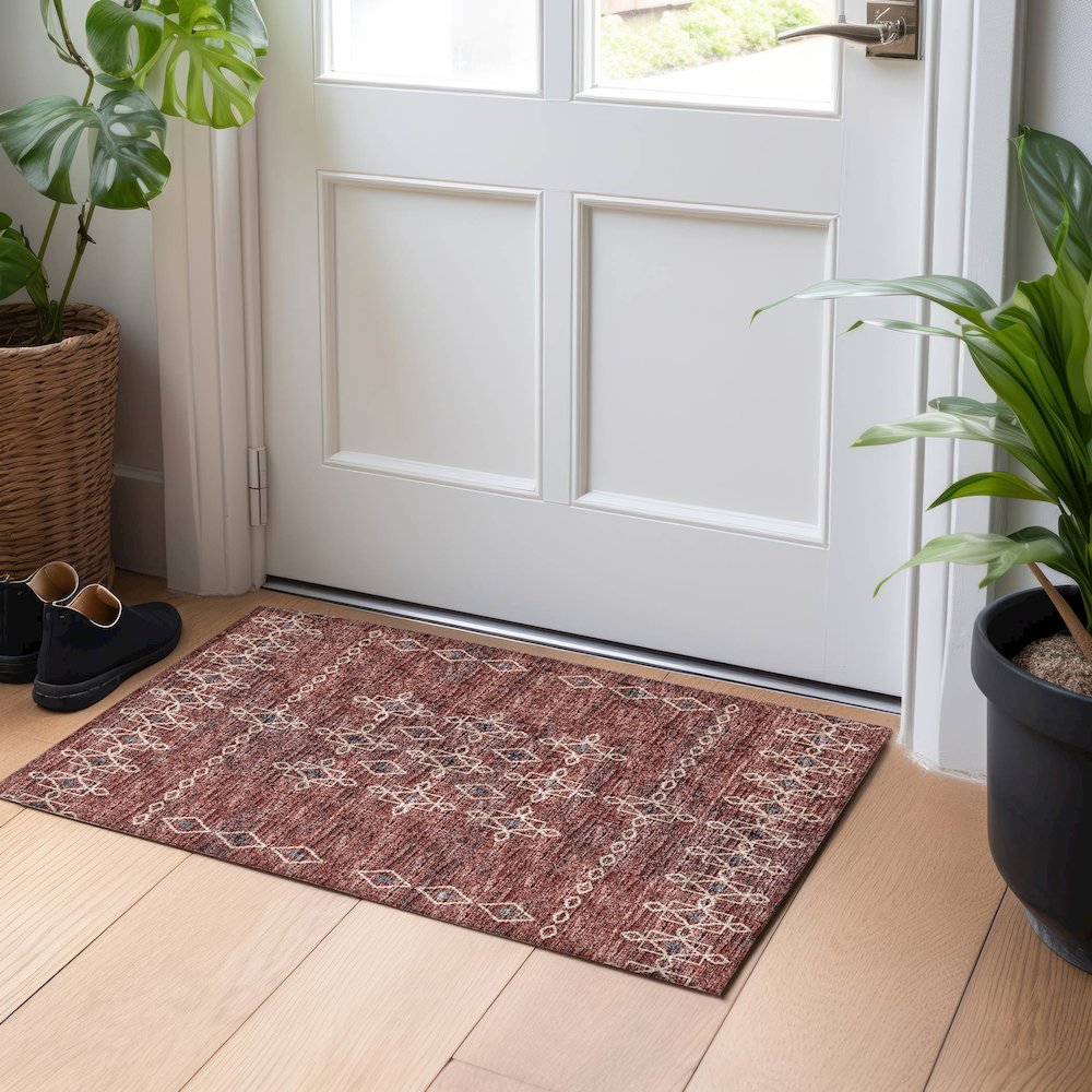 Premium Machine Washable Mayfield  Canyon 1'8" x 2'6" Rug. Picture 5