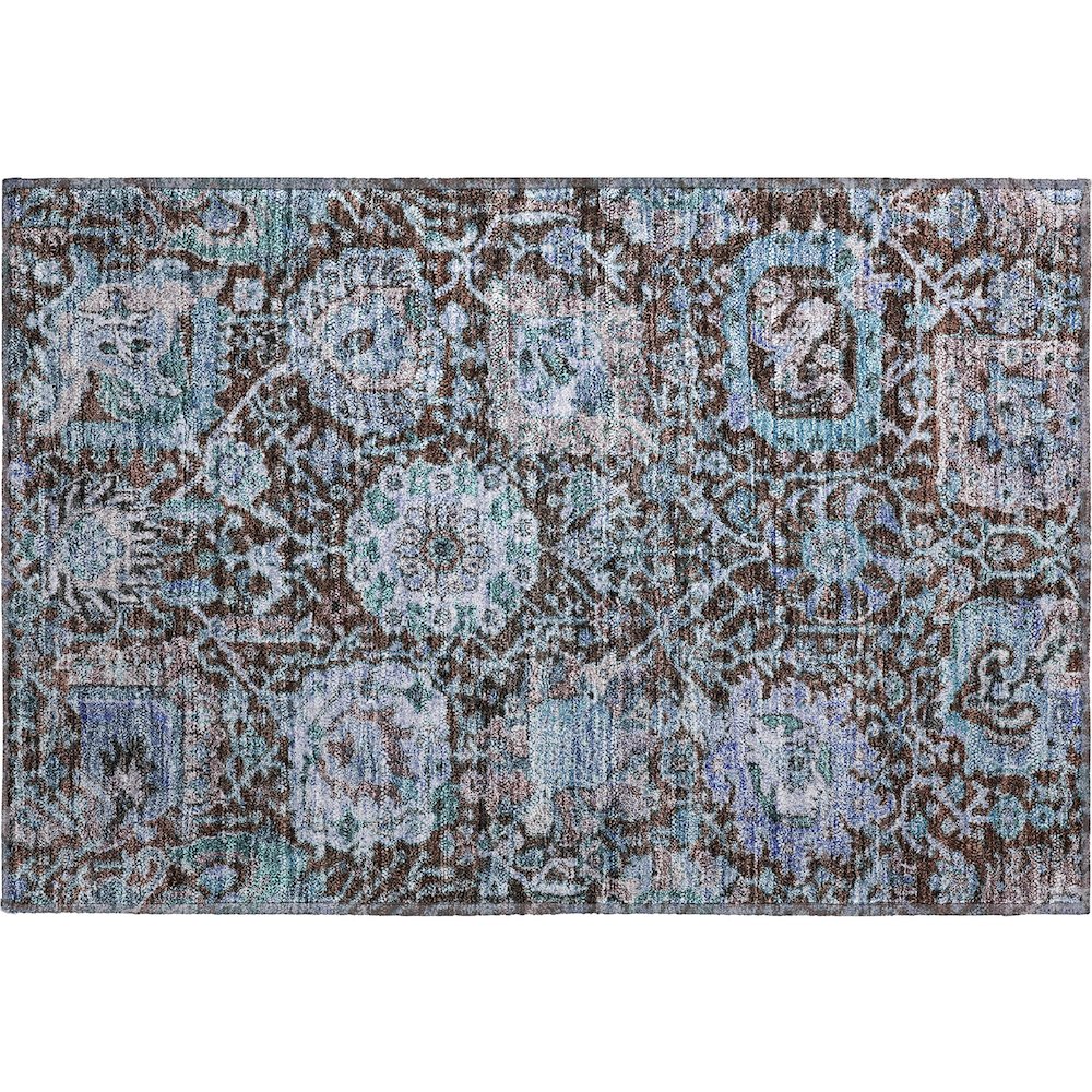 Premium Machine Washable Mayfield AMF1101 Chocolate 1'8" x 2'6" Rug. Picture 1
