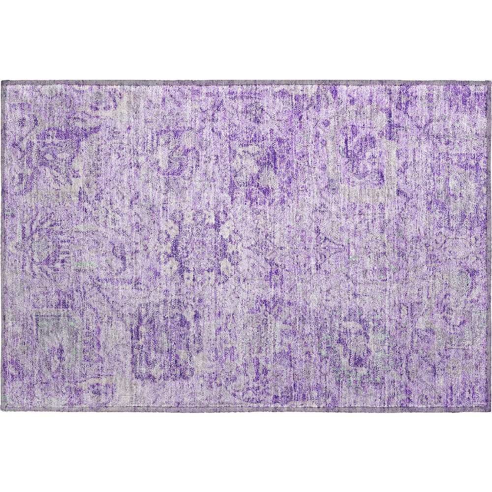 Premium Machine Washable Mayfield AMF1102 Lavender 1'8" x 2'6" Rug. Picture 1