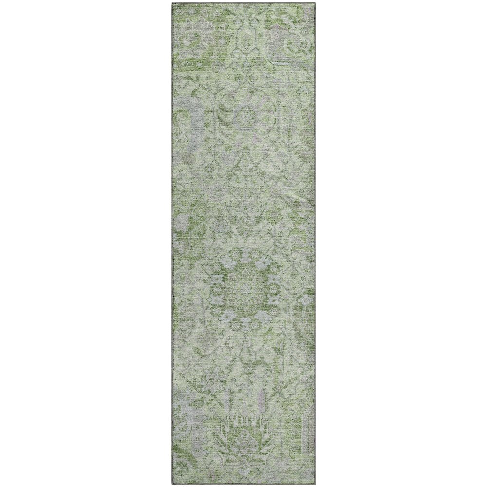 Premium Machine Washable Mayfield AMF1102 Mint 2'3" x 7'6" Runner Rug. Picture 1