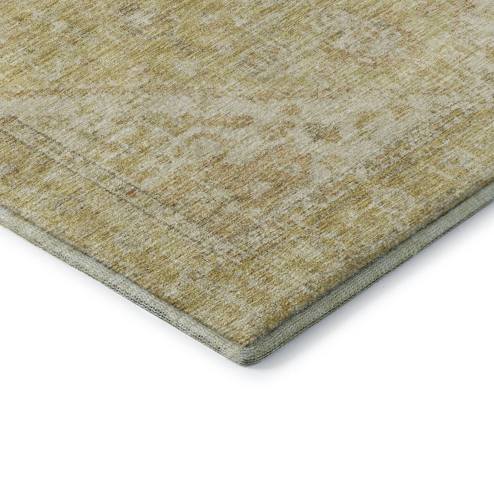 Premium Machine Washable Mayfield AMF1104 Gold 1'8" x 2'6" Rug. Picture 3