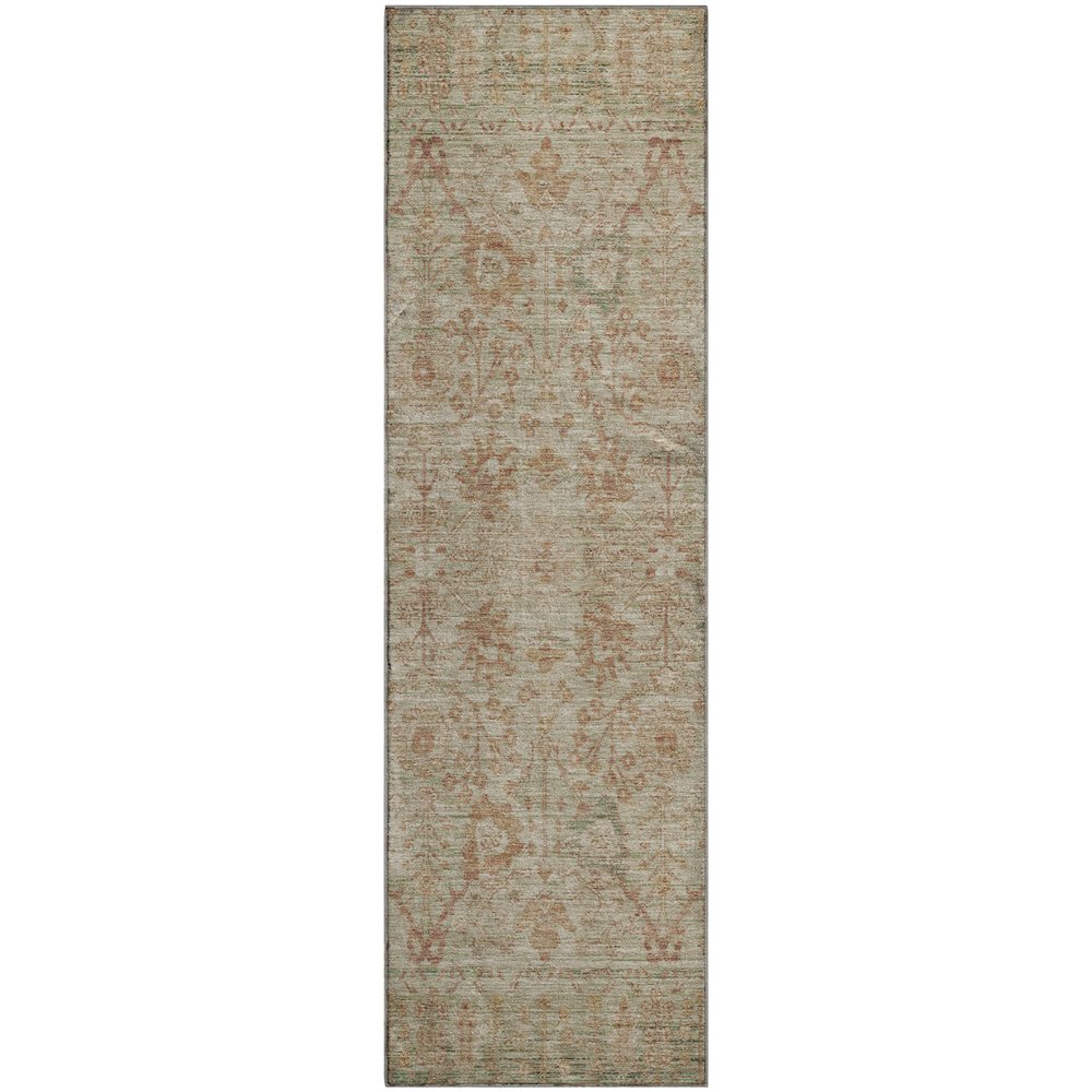Premium Machine Washable Mayfield AMF1106 Beige 2'3" x 7'6" Runner Rug. Picture 1