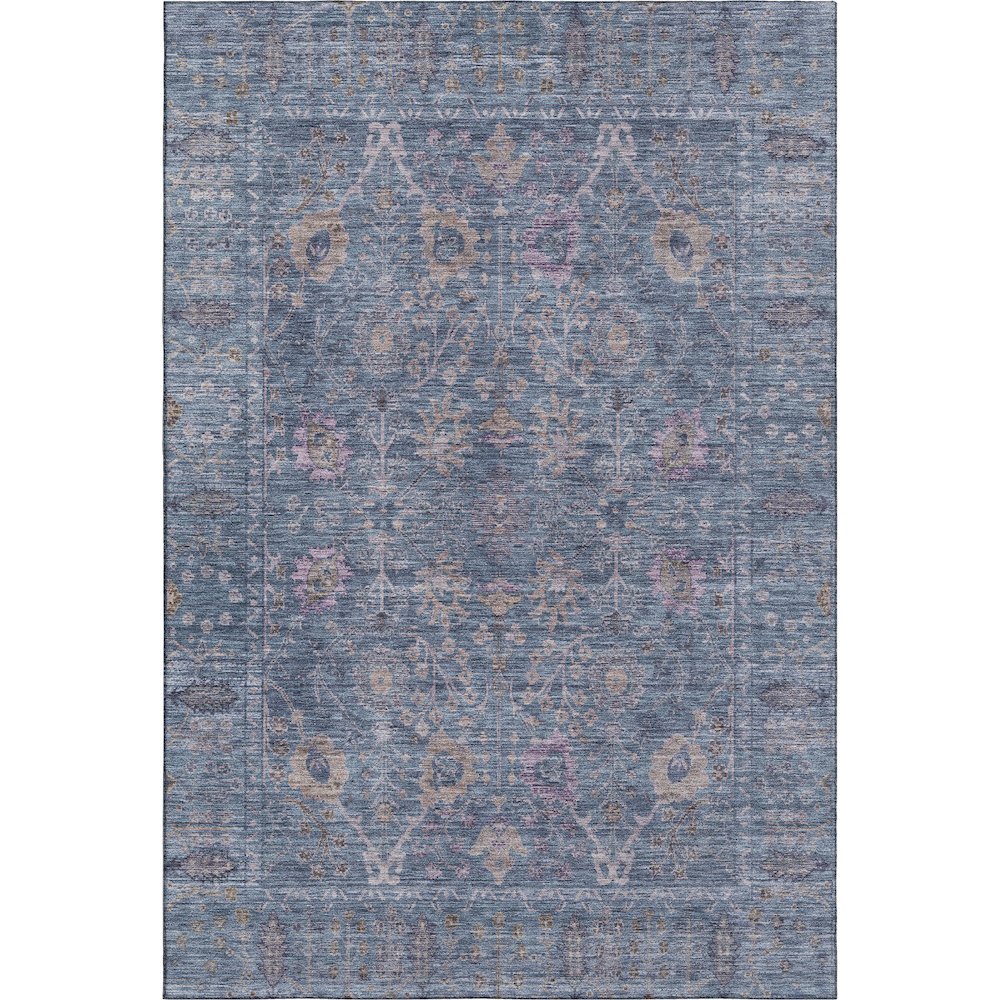 Premium Machine Washable Mayfield AMF1106 Blue 2'6" x 3'10" Rug. Picture 1
