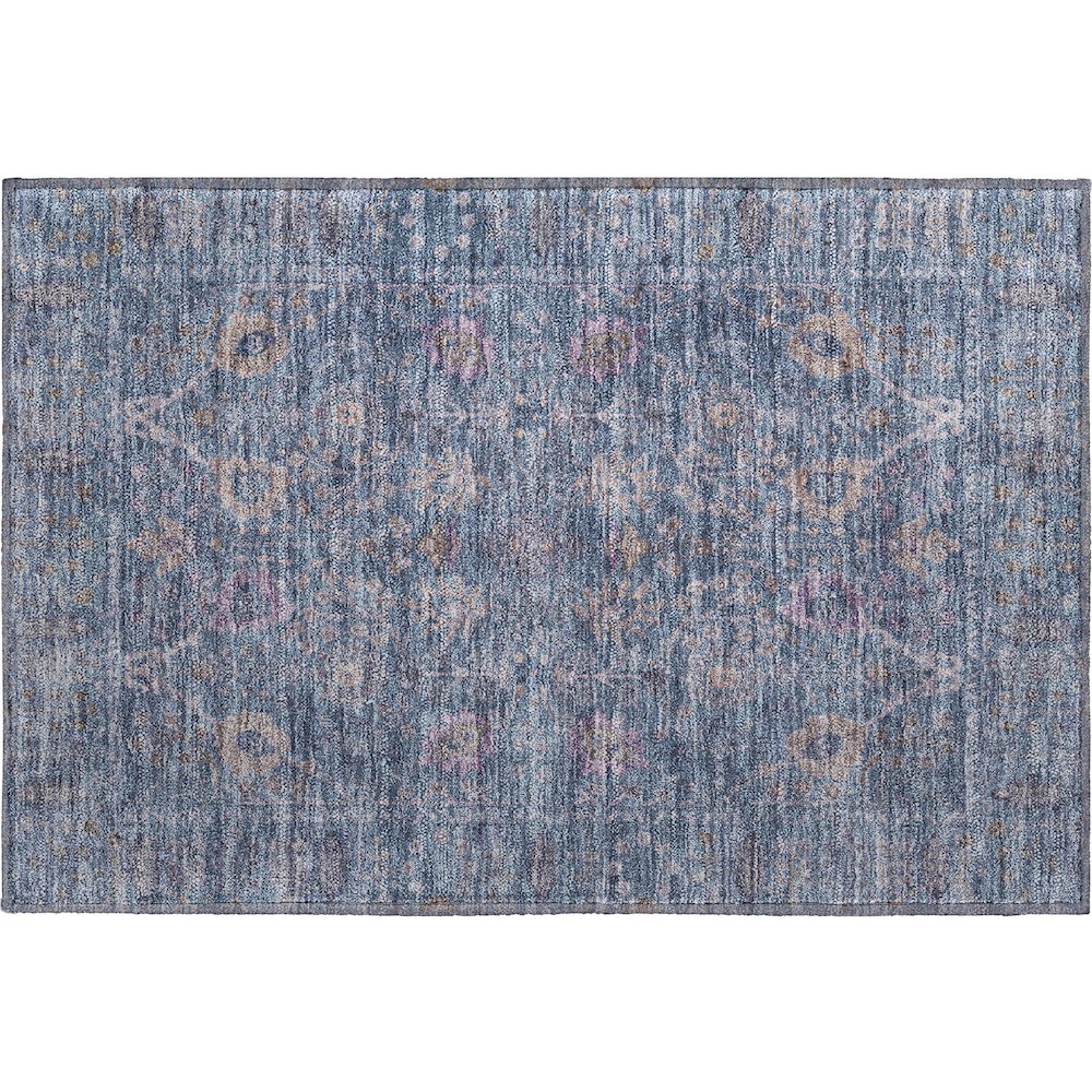 Premium Machine Washable Mayfield AMF1106 Blue 1'8" x 2'6" Rug. Picture 1