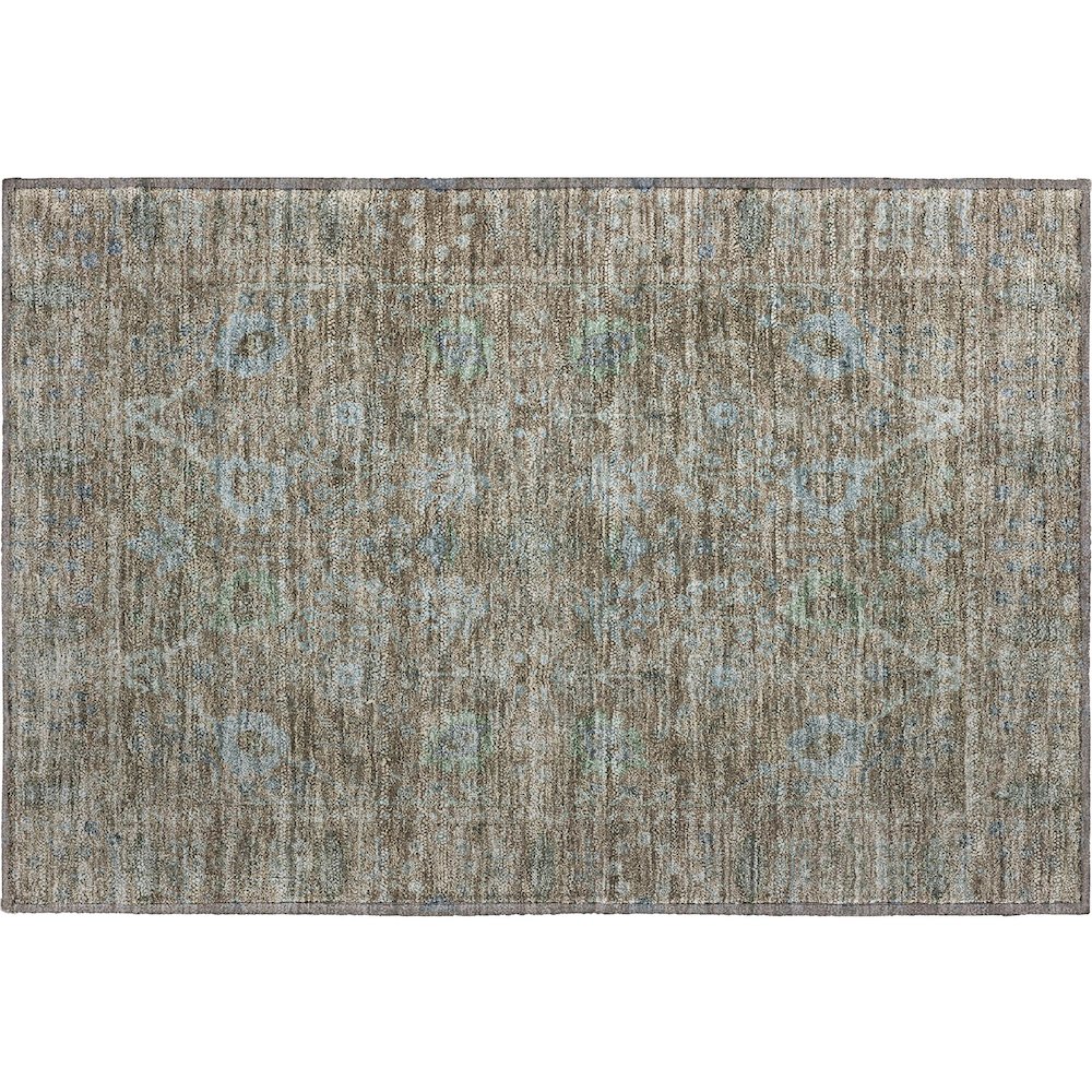 Premium Machine Washable Mayfield AMF1106 Brown 1'8" x 2'6" Rug. Picture 1