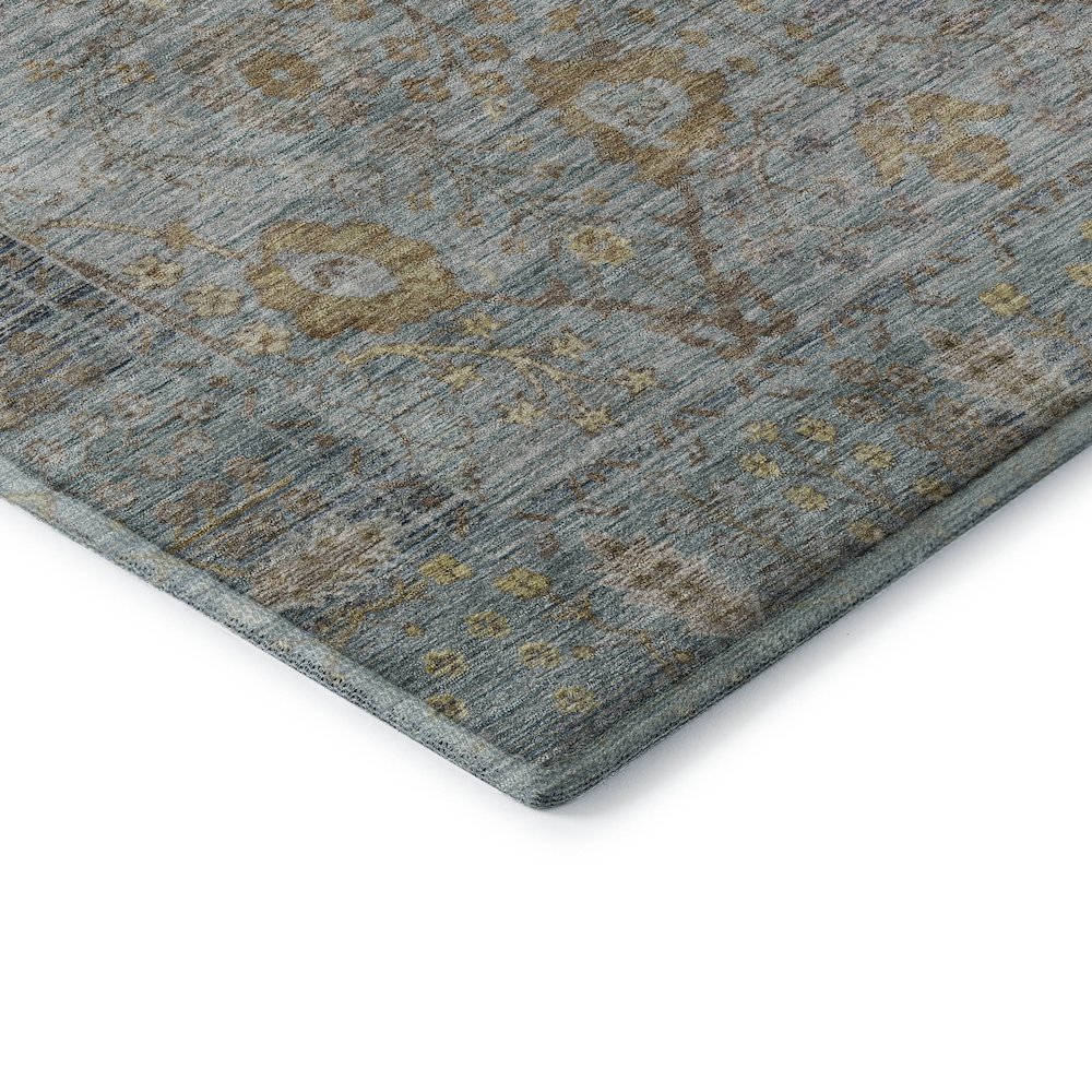 Premium Machine Washable Mayfield AMF1106 Teal 1'8" x 2'6" Rug. Picture 3