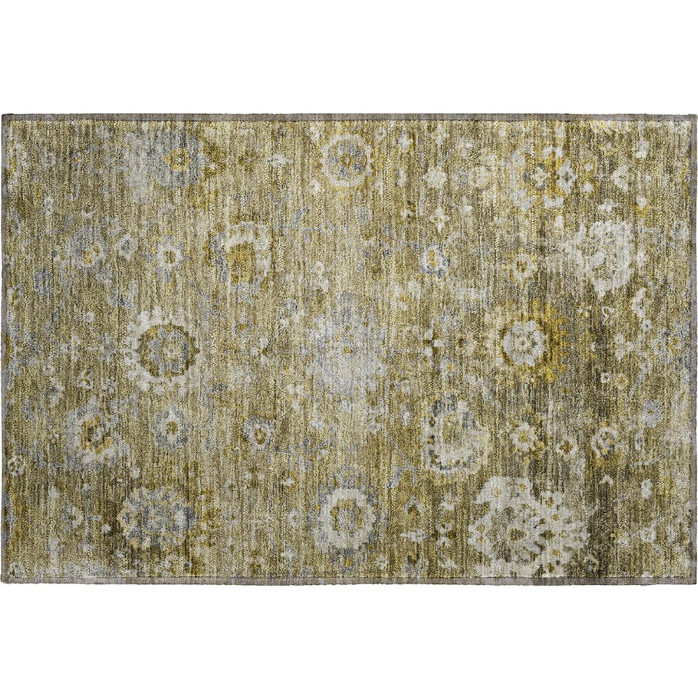 Premium Machine Washable Mayfield AMF1107 Brown 1'8" x 2'6" Rug. Picture 1