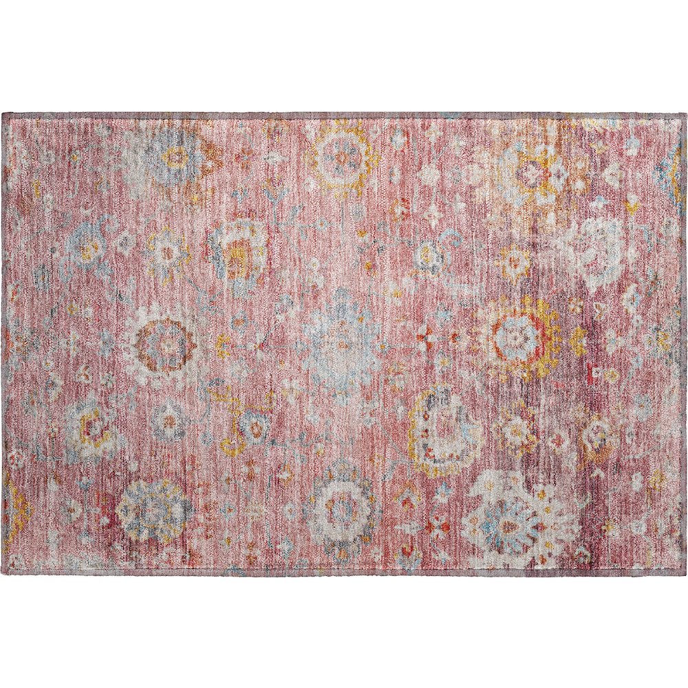 Premium Machine Washable Mayfield AMF1107 Pink 1'8" x 2'6" Rug. Picture 1