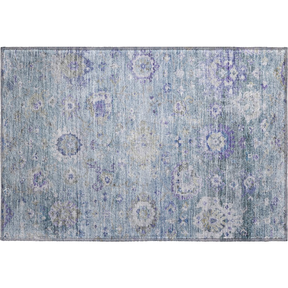 Premium Machine Washable Mayfield AMF1107 Sky 1'8" x 2'6" Rug. Picture 1