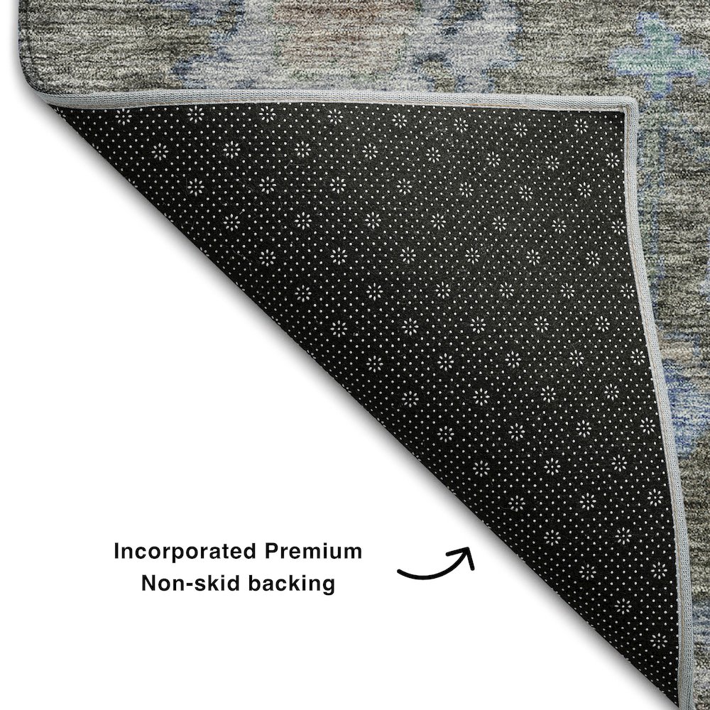 Premium Machine Washable Mayfield AMF1108 Taupe 1'8" x 2'6" Rug. Picture 2