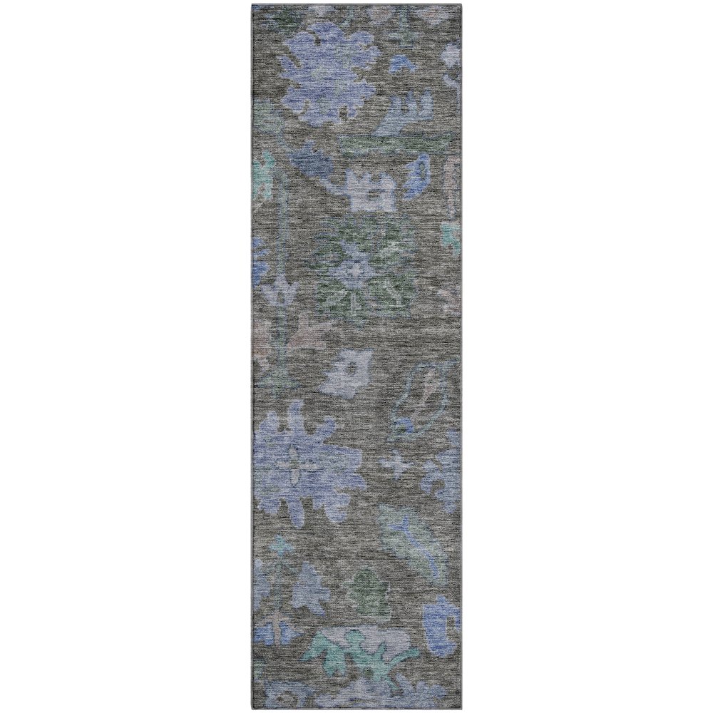 Premium Machine Washable Mayfield AMF1108 Taupe 2'3" x 7'6" Runner Rug. Picture 1