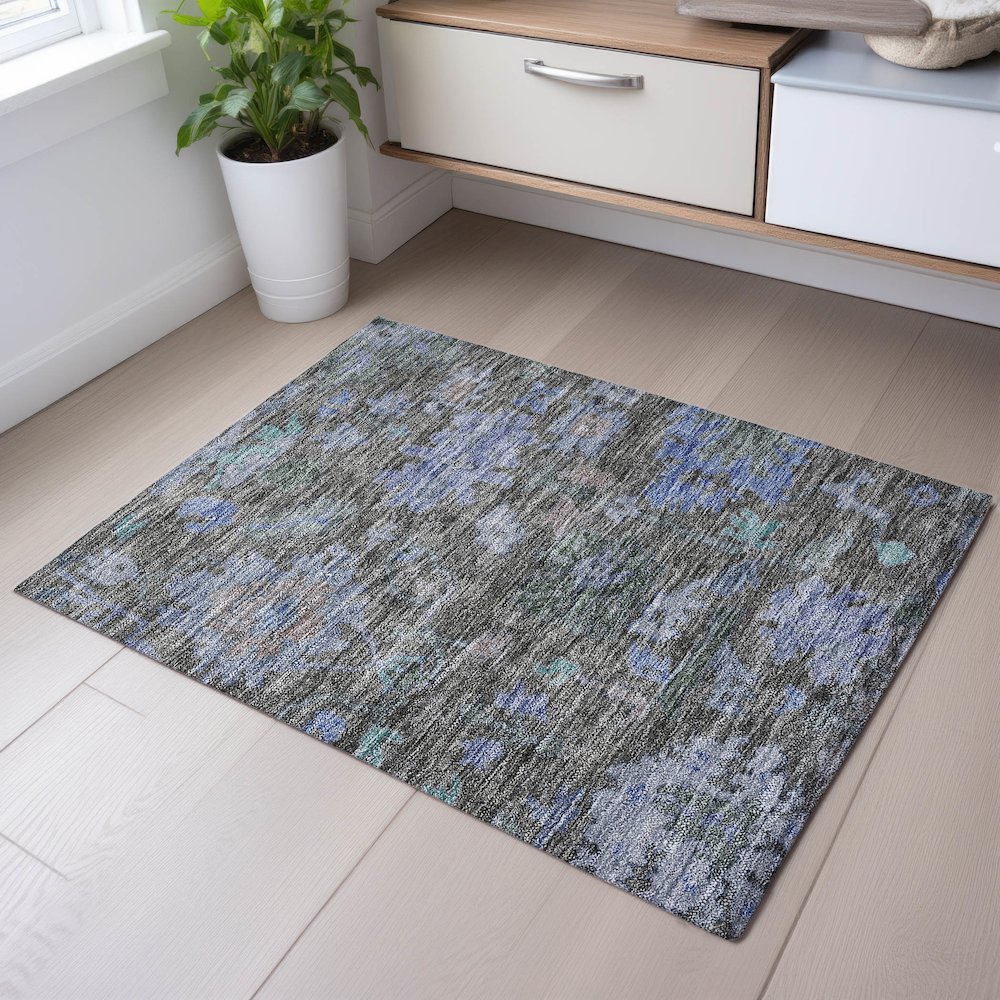 Premium Machine Washable Mayfield AMF1108 Taupe 1'8" x 2'6" Rug. Picture 5