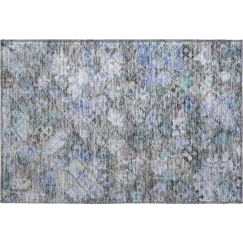 Premium Machine Washable Mayfield AMF1109 Blue 1'8" x 2'6" Rug. Picture 1