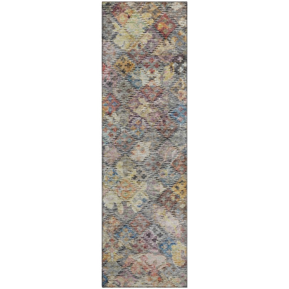 Premium Machine Washable Mayfield AMF1109 Gold 2'3" x 7'6" Runner Rug. Picture 1