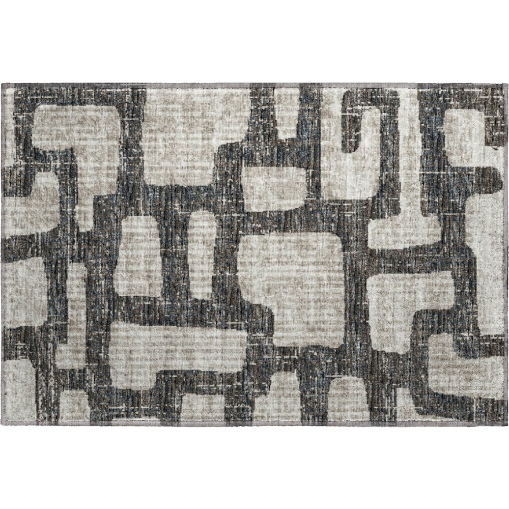 Premium Machine Washable Mayfield  Gray 1'8" x 2'6" Rug. Picture 1