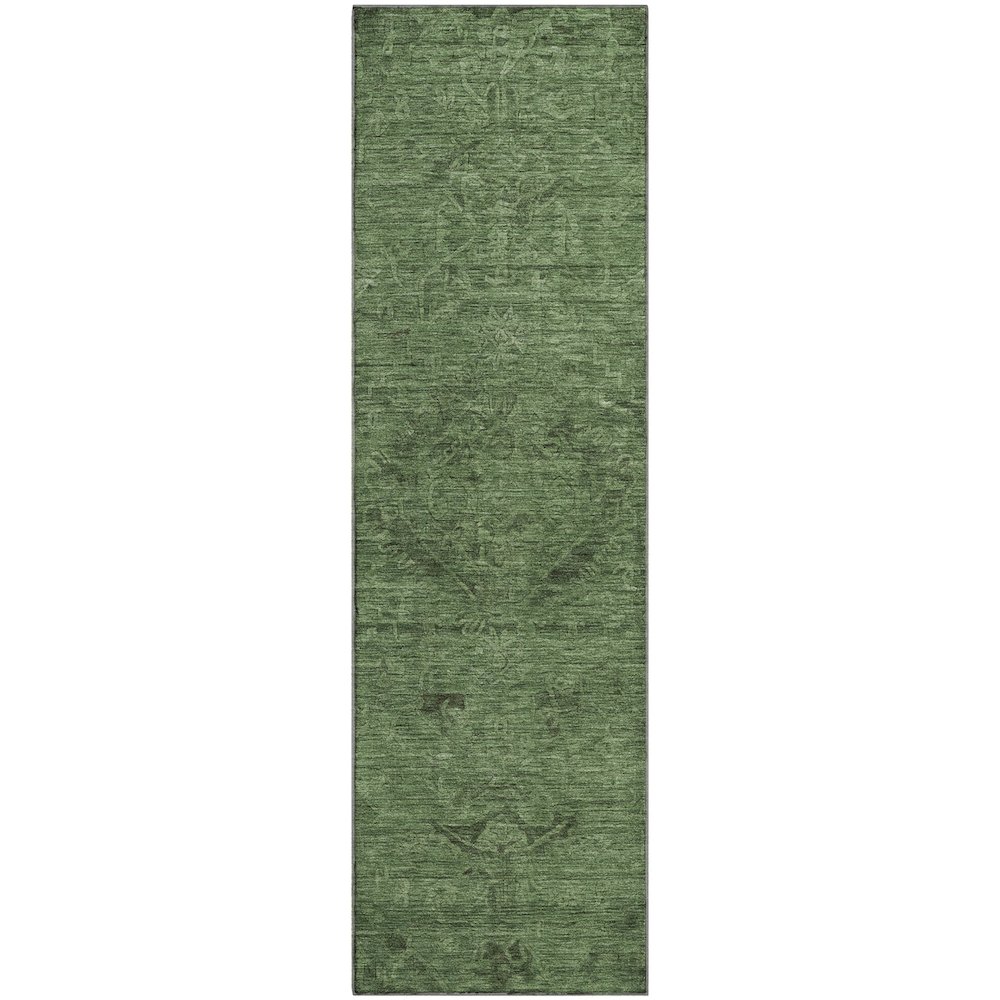 Premium Machine Washable Mayfield AMF1111 Fern 2'3" x 7'6" Runner Rug. Picture 1
